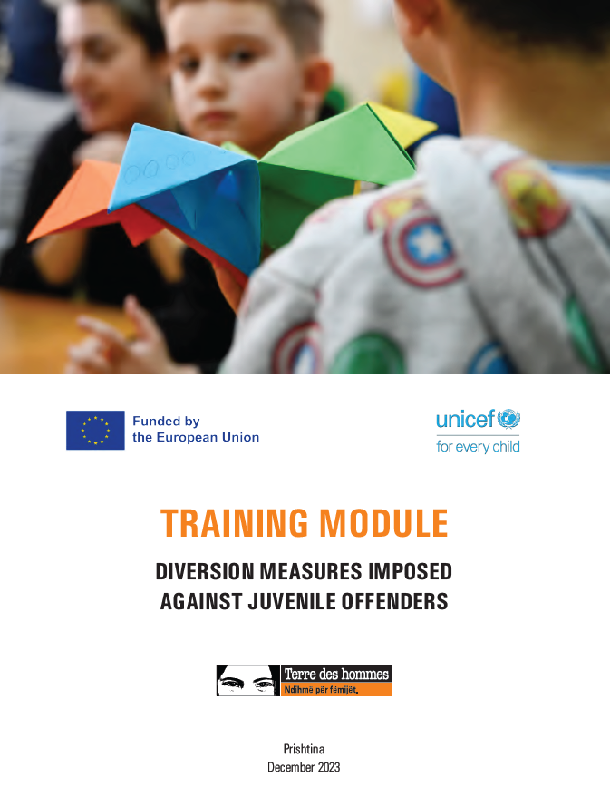 Training Module "Diversion Measures Imposed Against Juvenile Offenders"